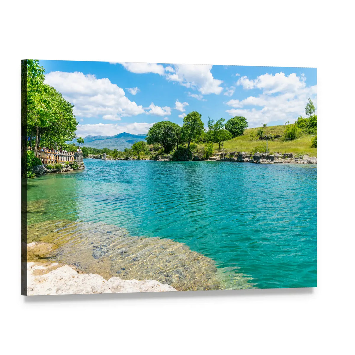Fast River Tsievna Canvas Wall Art, single panel gallery wrapped canvas, angled product view