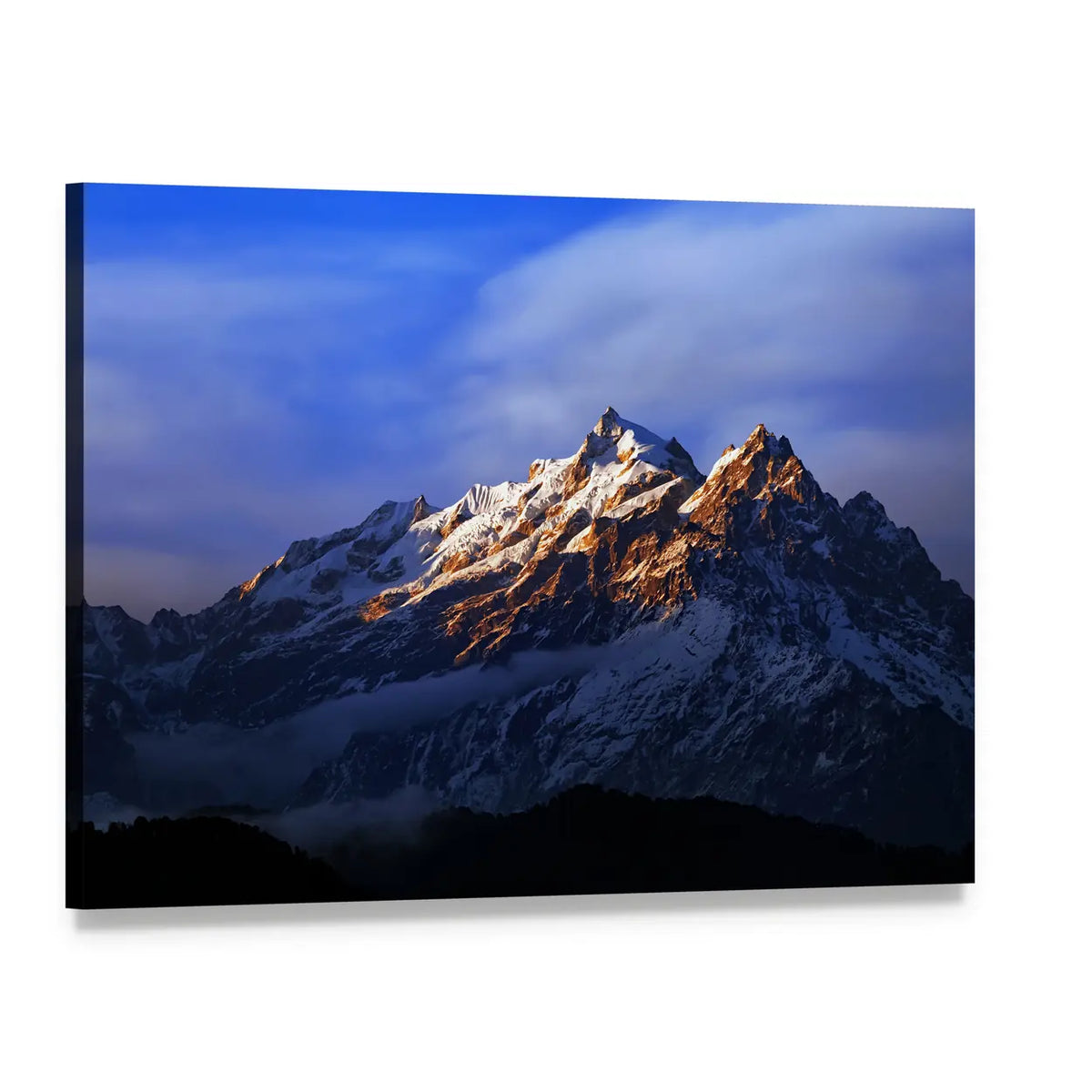 Kangchenjunga Close-up Canvas Wall Art, single panel gallery wrapped canvas, angled product view