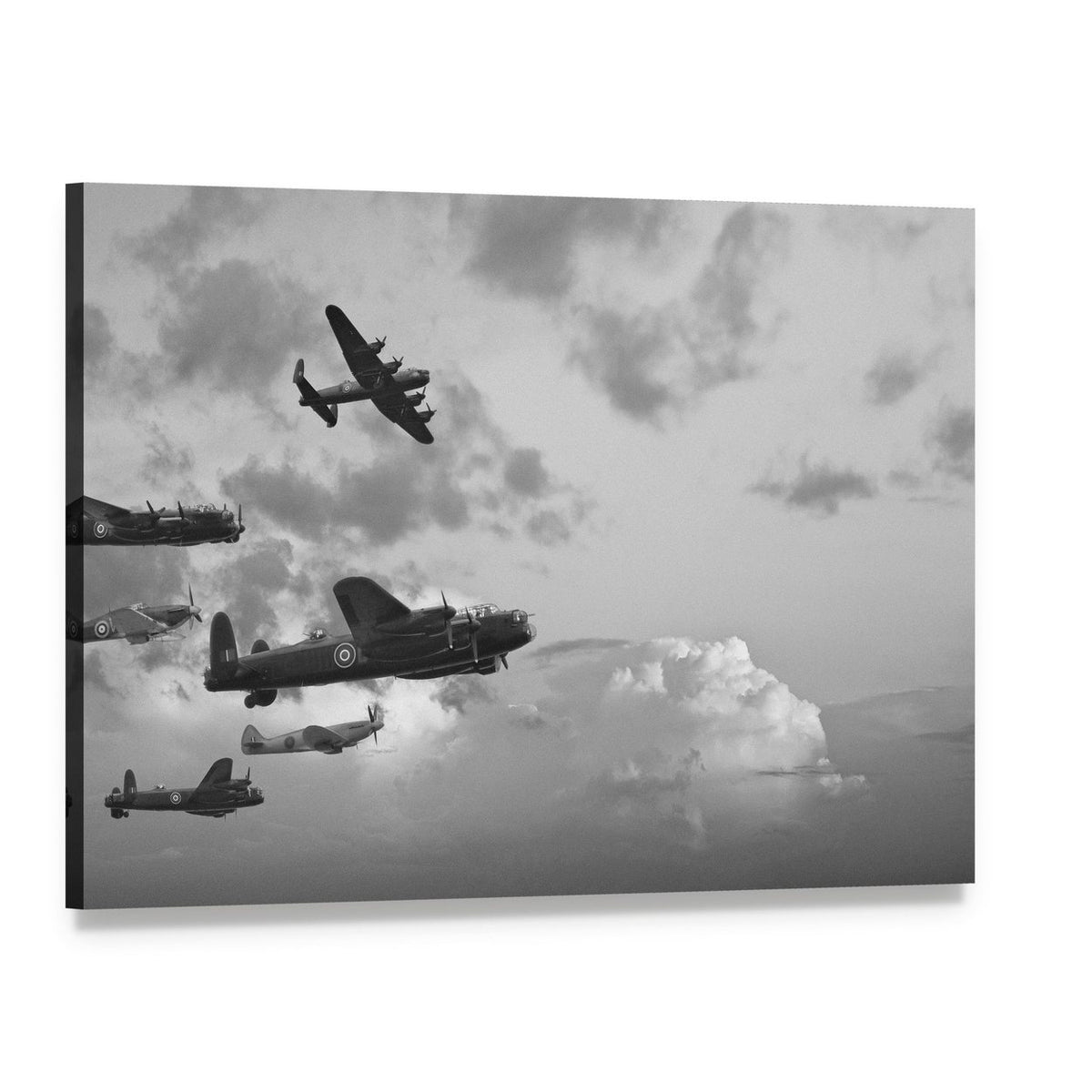 Bombers in World War Ii Canvas Wall Art, single panel gallery wrapped canvas, angled product view
