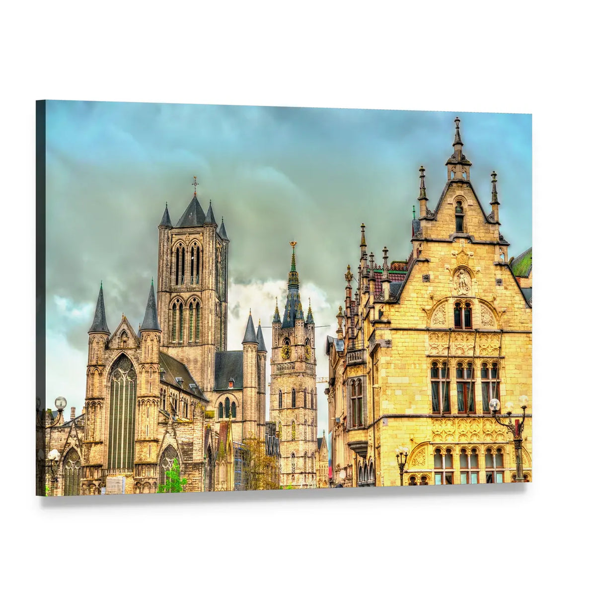 View of St Nicholas Church Canvas Wall Art, single panel gallery wrapped canvas, angled product view