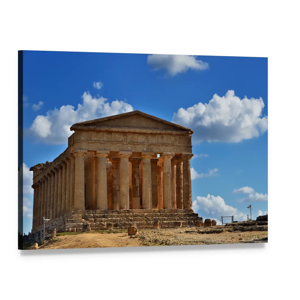 Valley of the Temples Canvas Wall Art, single panel gallery wrapped canvas, angled product view