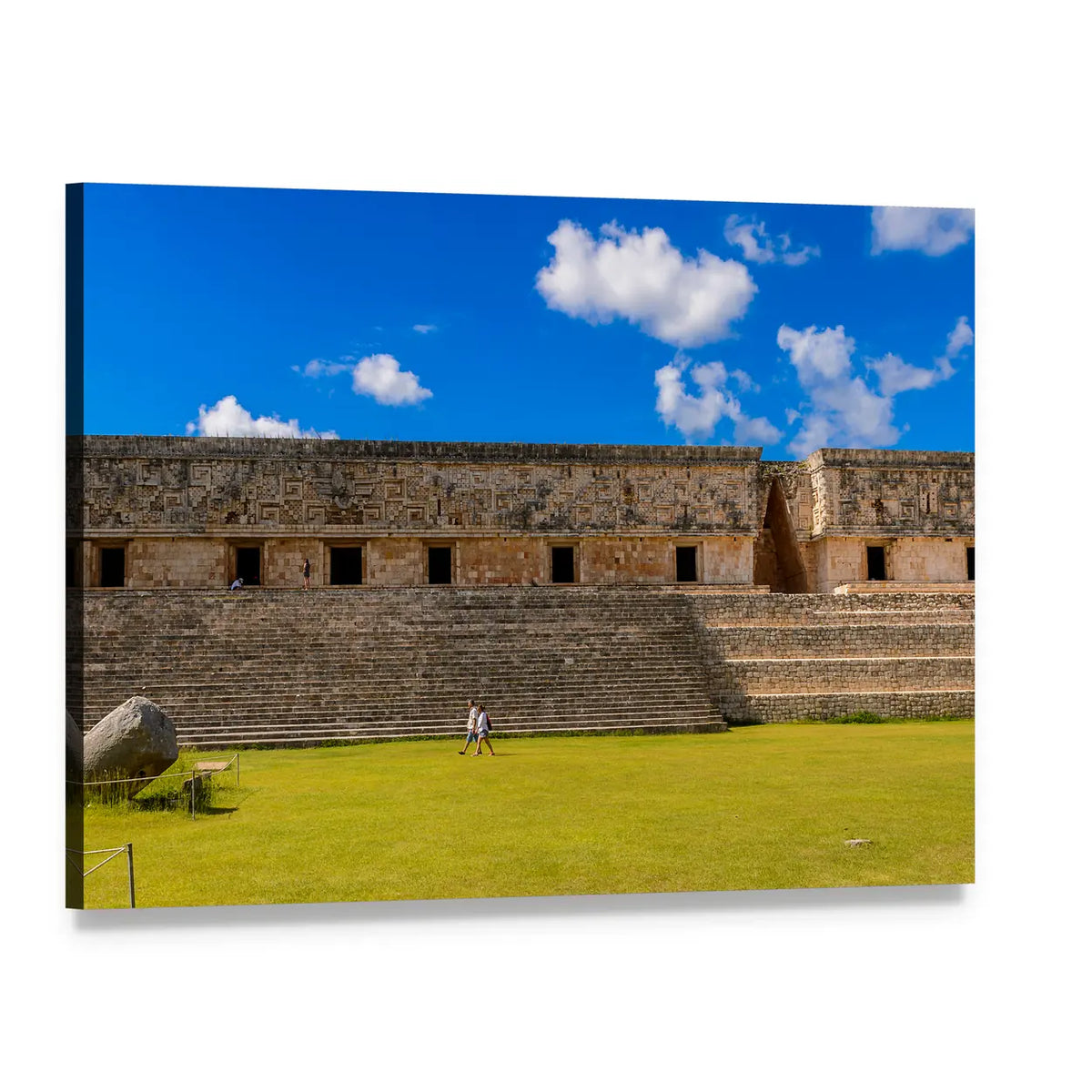 Ancient Maya City Canvas Wall Art, single panel gallery wrapped canvas, angled product view