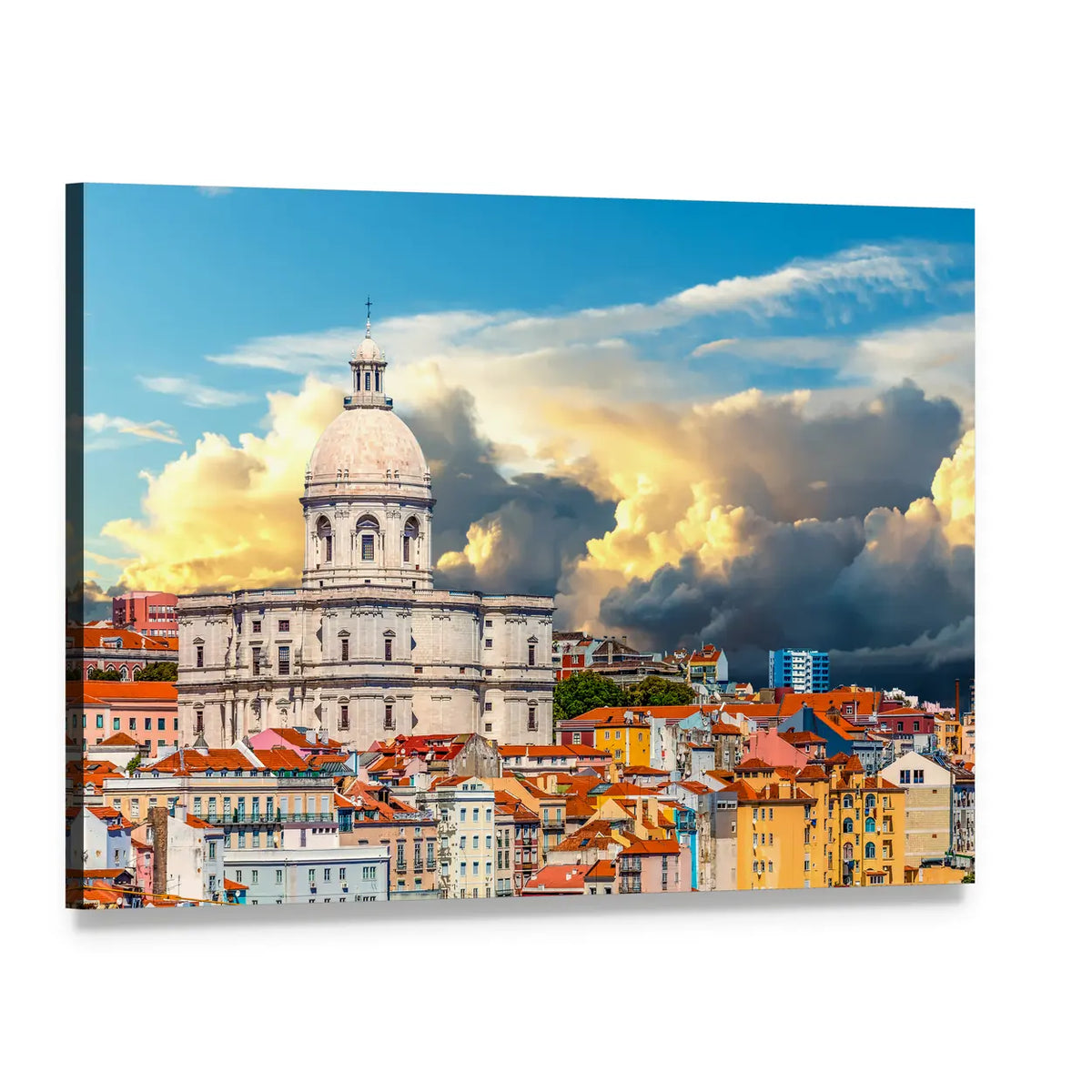 Church of Santa Engracia Canvas Wall Art, single panel gallery wrapped canvas, angled product view