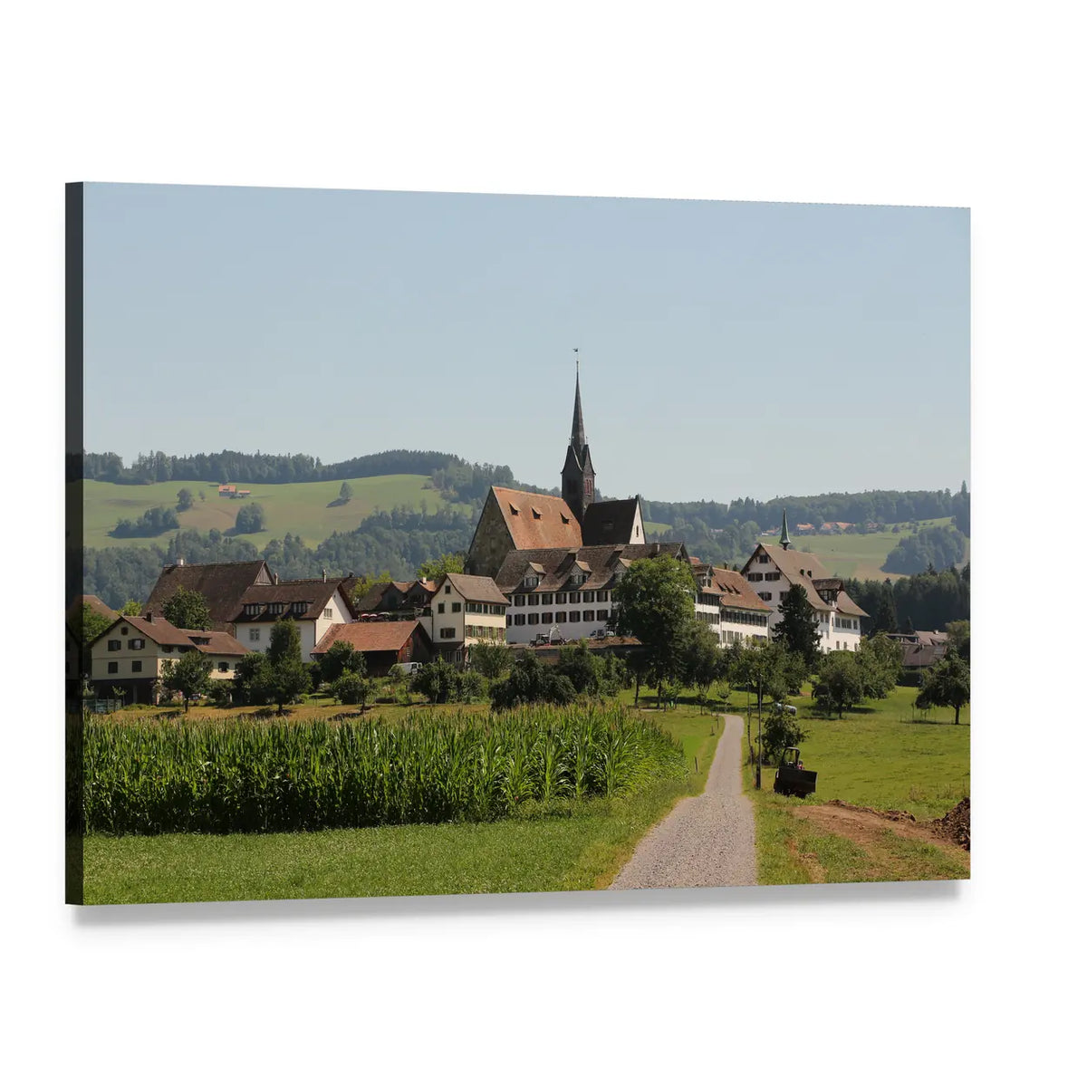 Kappel Monastery in Switzerland Canvas Wall Art, single panel gallery wrapped canvas, angled product view