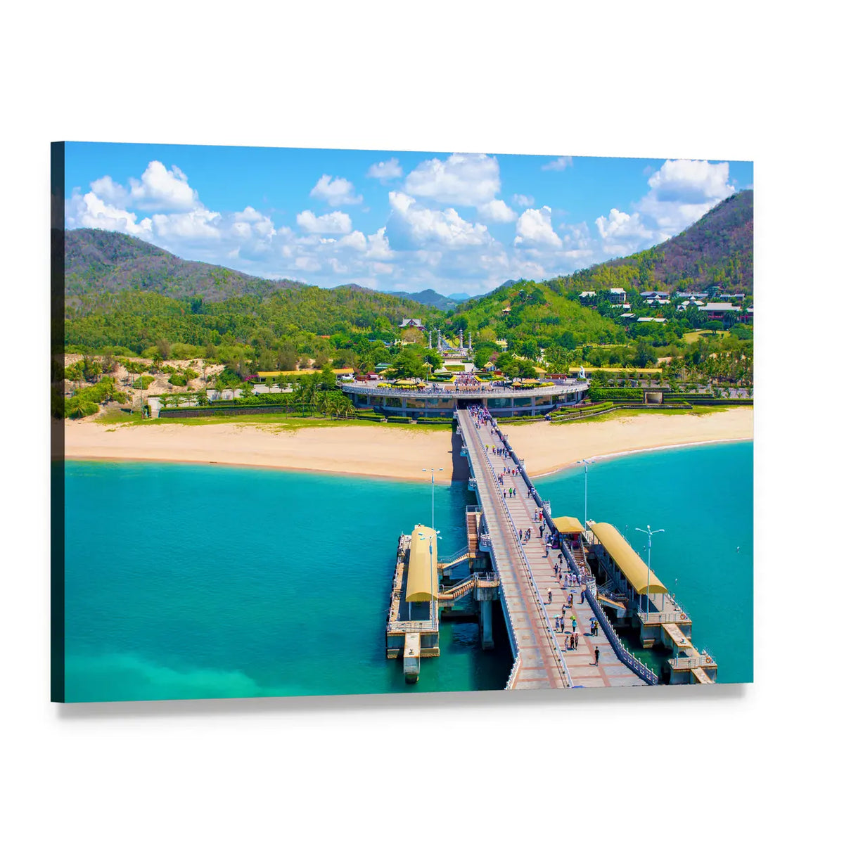 Sanya Island Pier, China Canvas Wall Art, single panel gallery wrapped canvas, angled product view