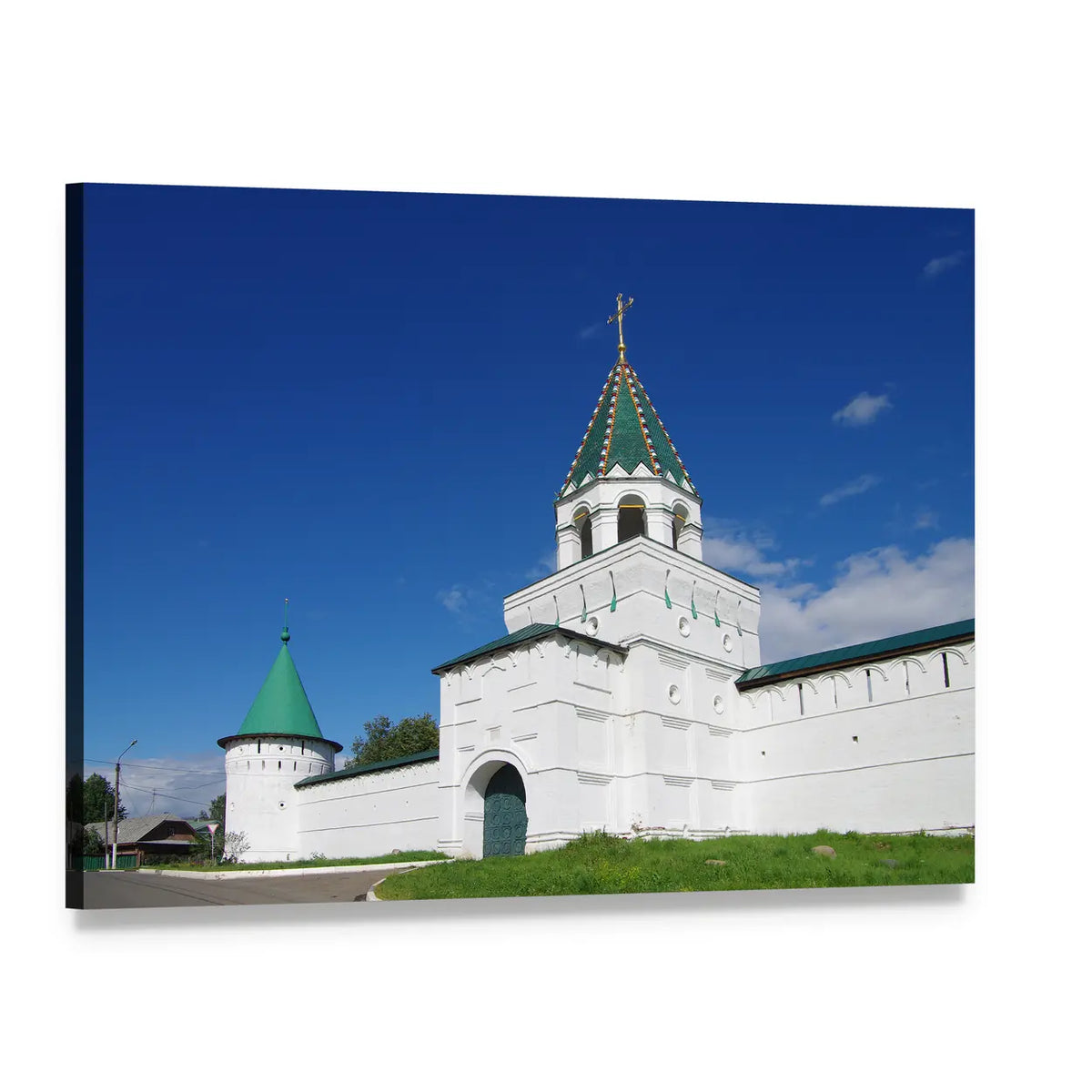 Ipatyevsky Monastery with Green Domes Canvas Wall Art, single panel gallery wrapped canvas, angled product view