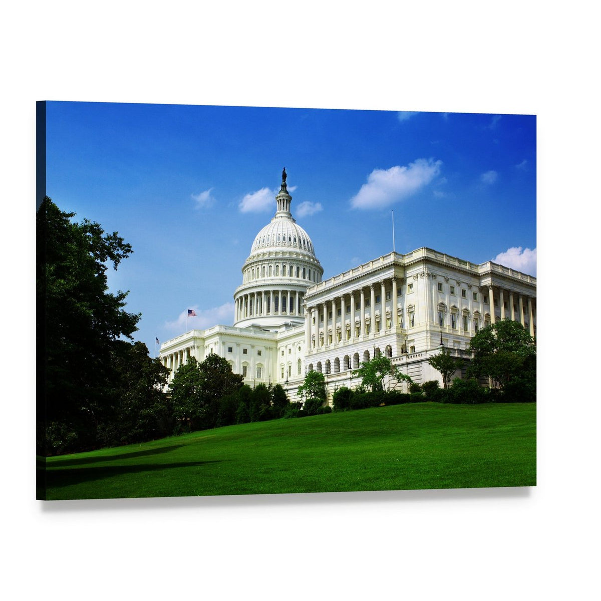 Wisconsin State Capital Building Canvas Wall Art, single panel gallery wrapped canvas, angled product view