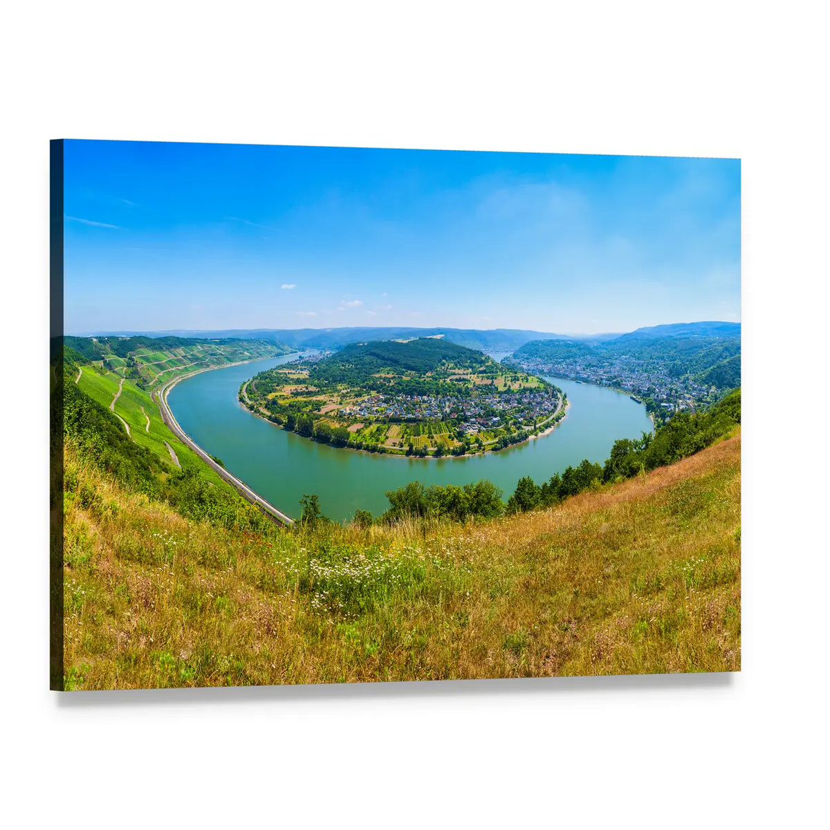 Boppard Town, Germany Canvas Wall Art, single panel gallery wrapped canvas, angled product view