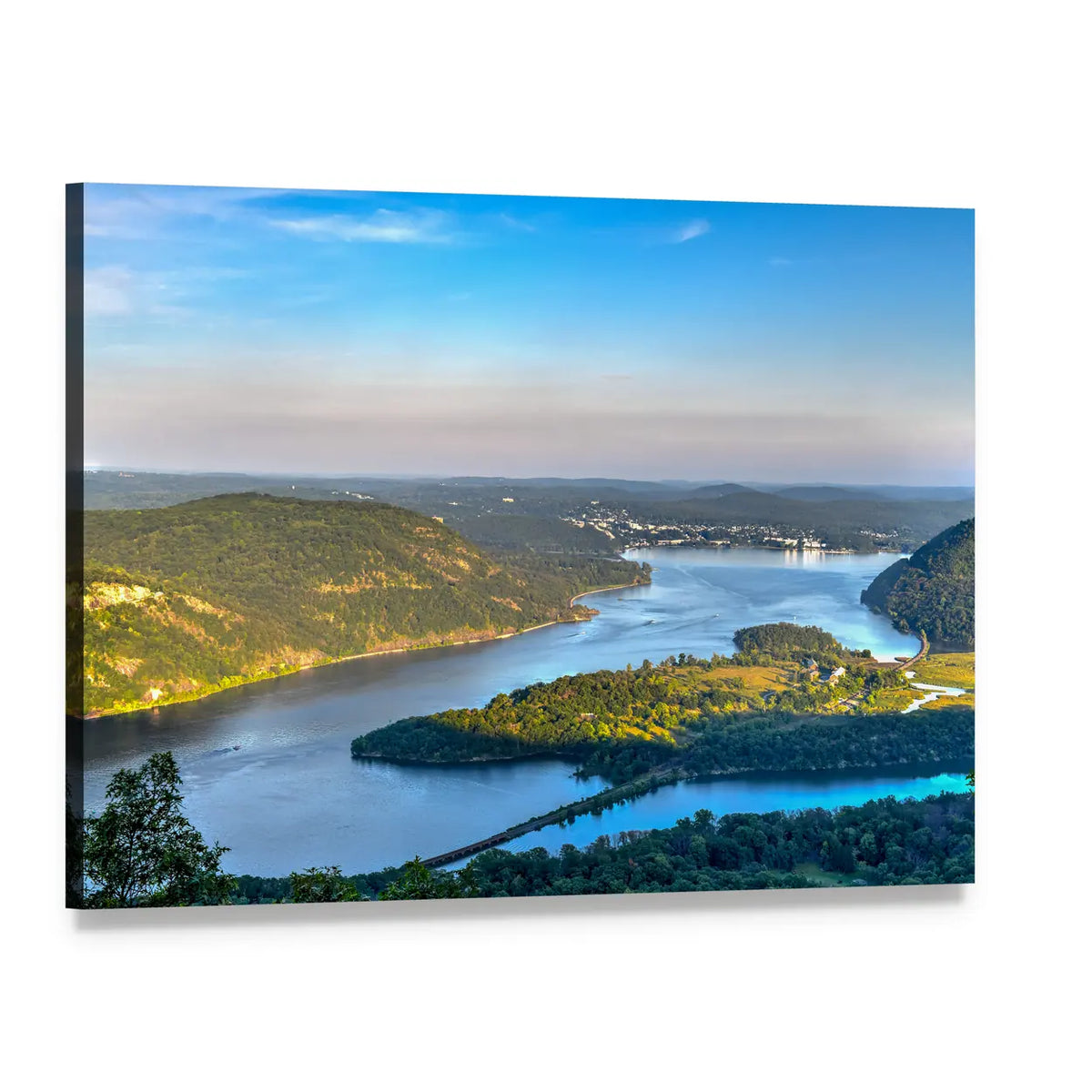 View from Bear Mountain Canvas Wall Art, single panel gallery wrapped canvas, angled product view