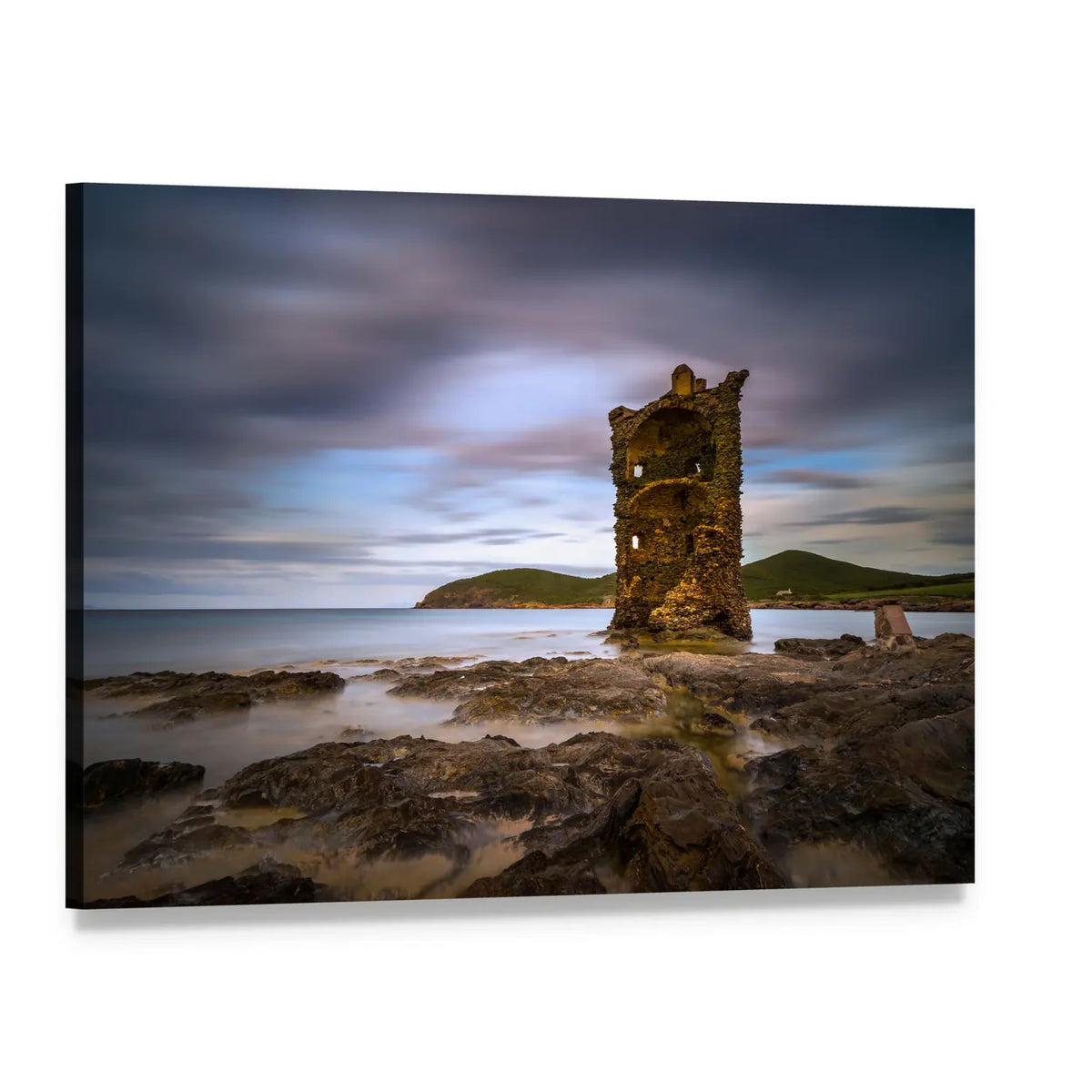 Genovese Tower, France Canvas Wall Art, single panel gallery wrapped canvas, angled product view
