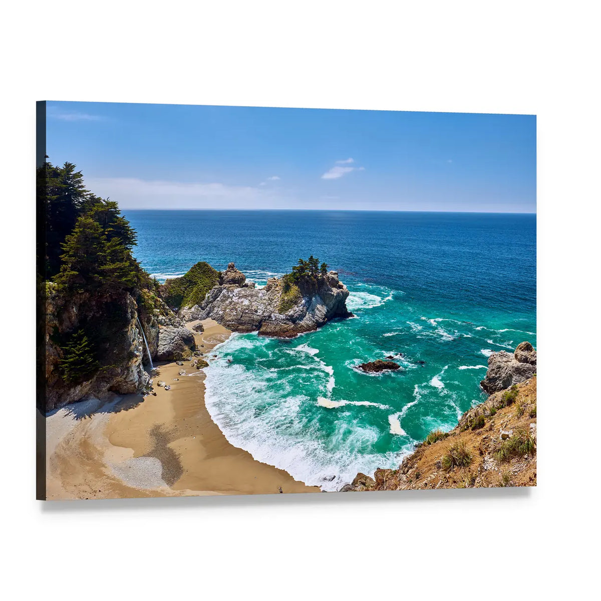 Pacific Coast Landscape, California Canvas Wall Art, single panel gallery wrapped canvas, angled product view