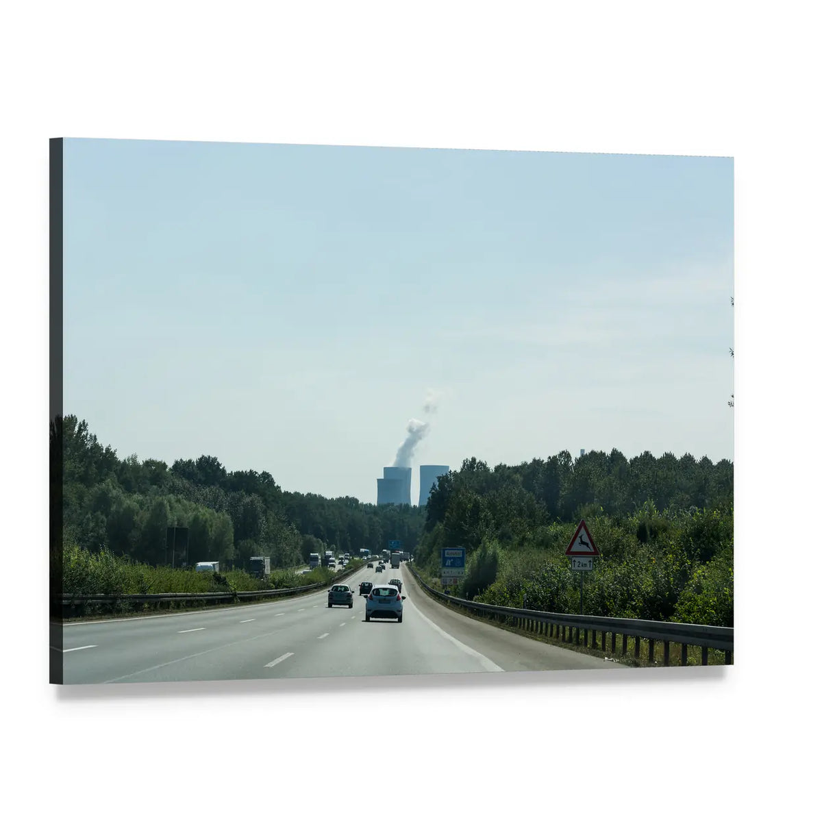 A2 Motorway Traffic in Germany Canvas Wall Art, single panel gallery wrapped canvas, angled product view