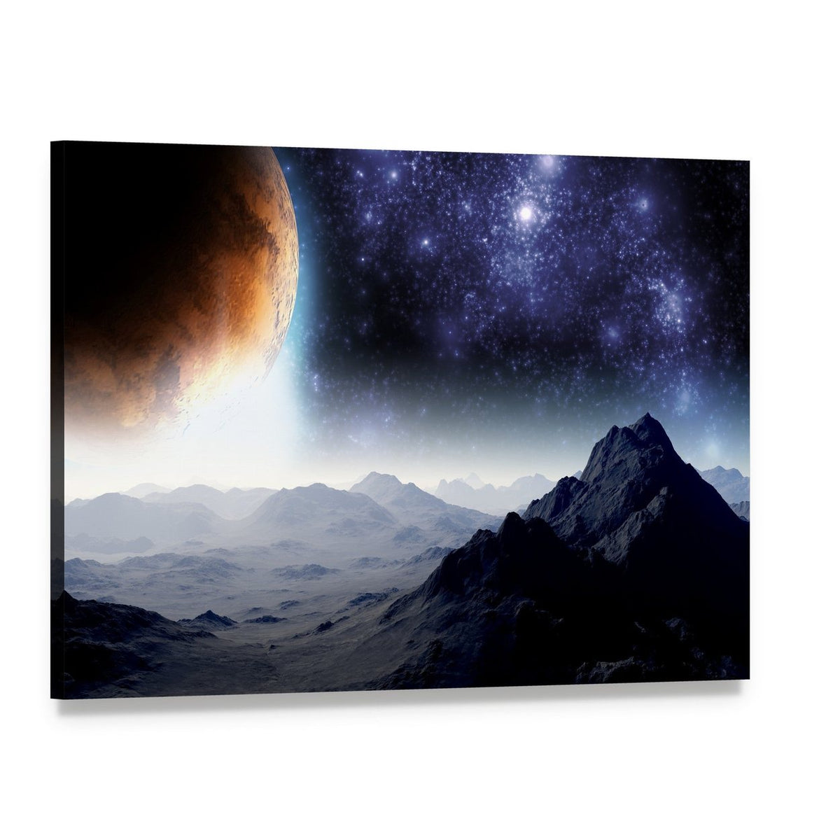 Deep Space Illusion Canvas Wall Art, single panel gallery wrapped canvas, angled product view