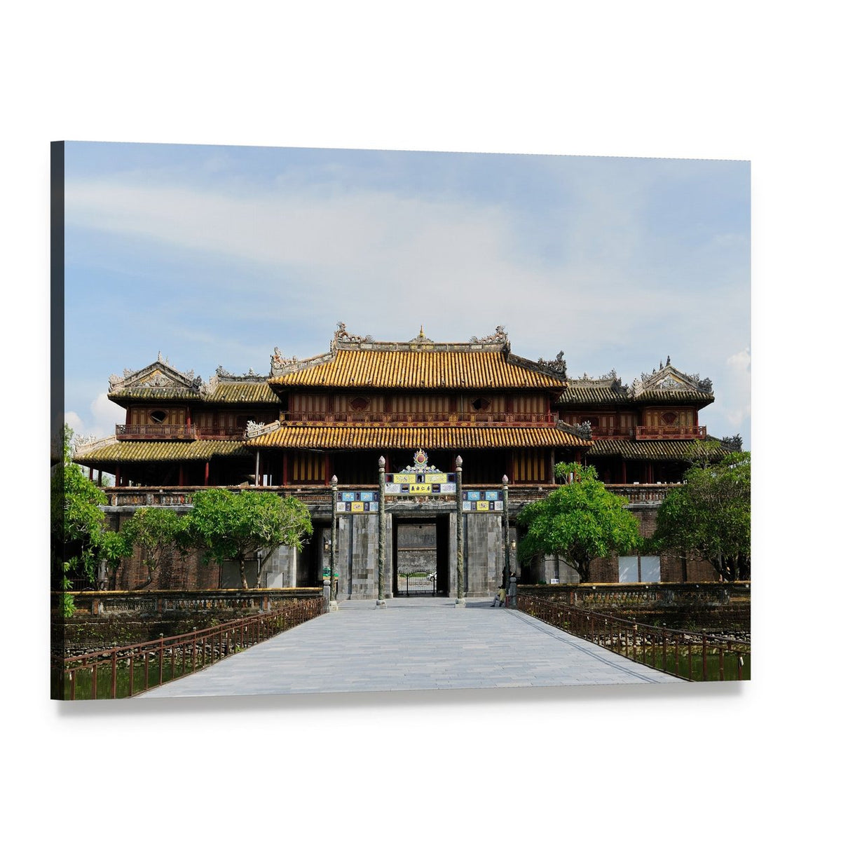 Emperor Palace Complex Canvas Wall Art, single panel gallery wrapped canvas, angled product view