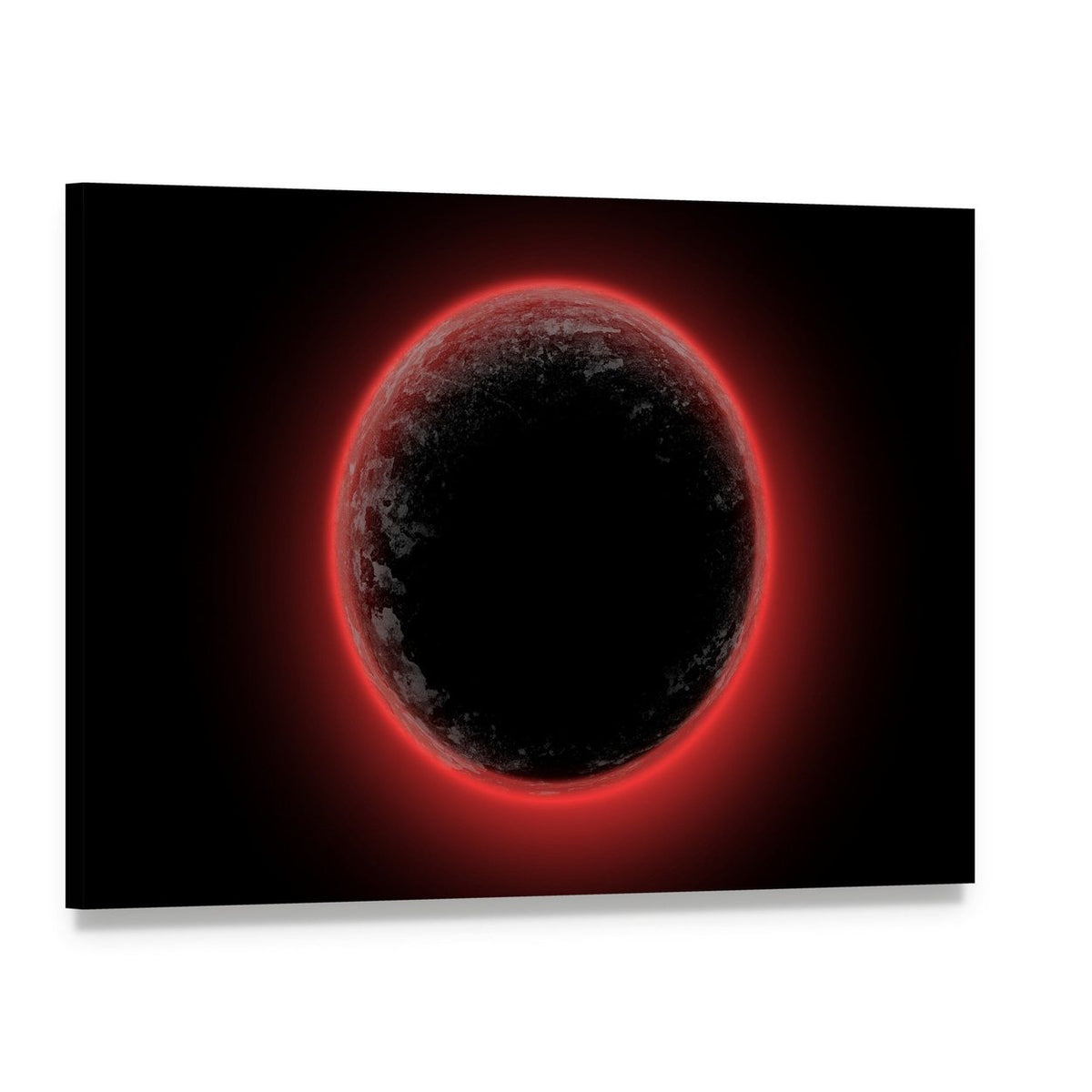 Red Planet from Deep Space Canvas Wall Art, single panel gallery wrapped canvas, angled product view