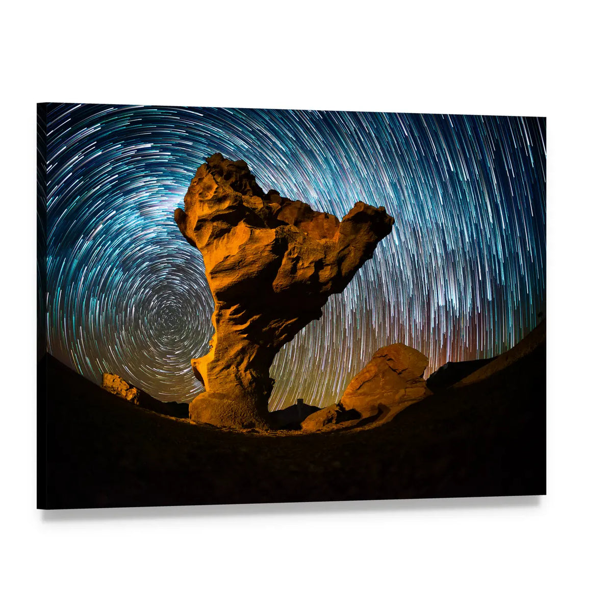 Arbol de Piedra Stone In Bolivia Canvas Wall Art, single panel gallery wrapped canvas, angled product view
