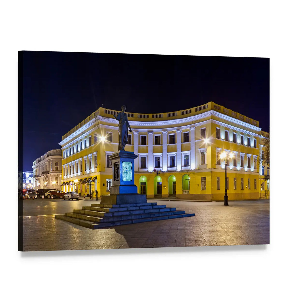Duke of Richelieu Monument Canvas Wall Art, single panel gallery wrapped canvas, angled product view