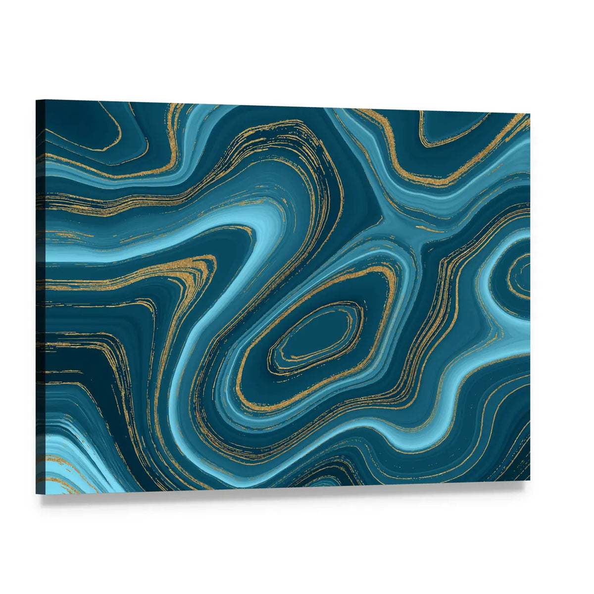 Liquid Marble Texture Canvas Wall Art, single panel gallery wrapped canvas, angled product view