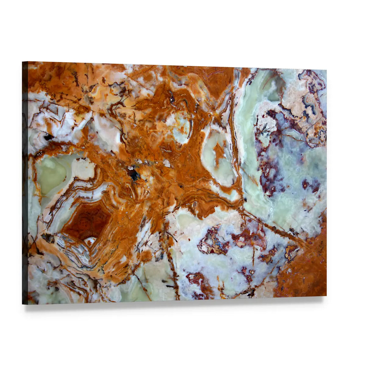 Onyx Texture Canvas Wall Art, single panel gallery wrapped canvas, angled product view