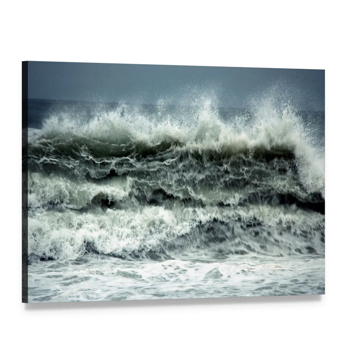Turkey Coast In storm Canvas Wall Art, single panel gallery wrapped canvas, angled product view