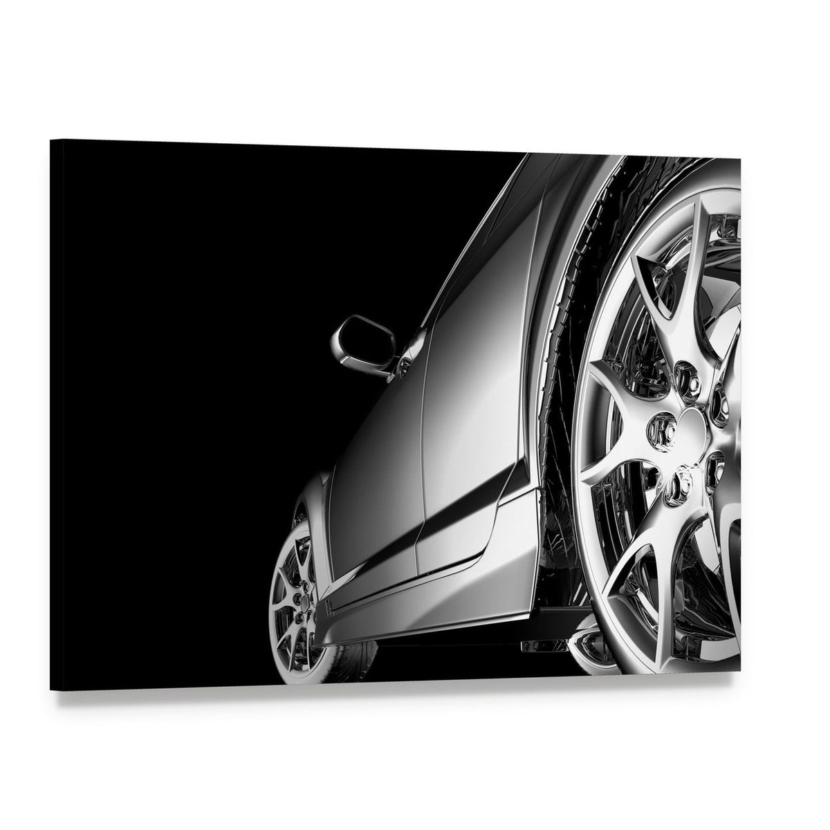 Stylish Car Canvas Wall Art, single panel gallery wrapped canvas, angled product view