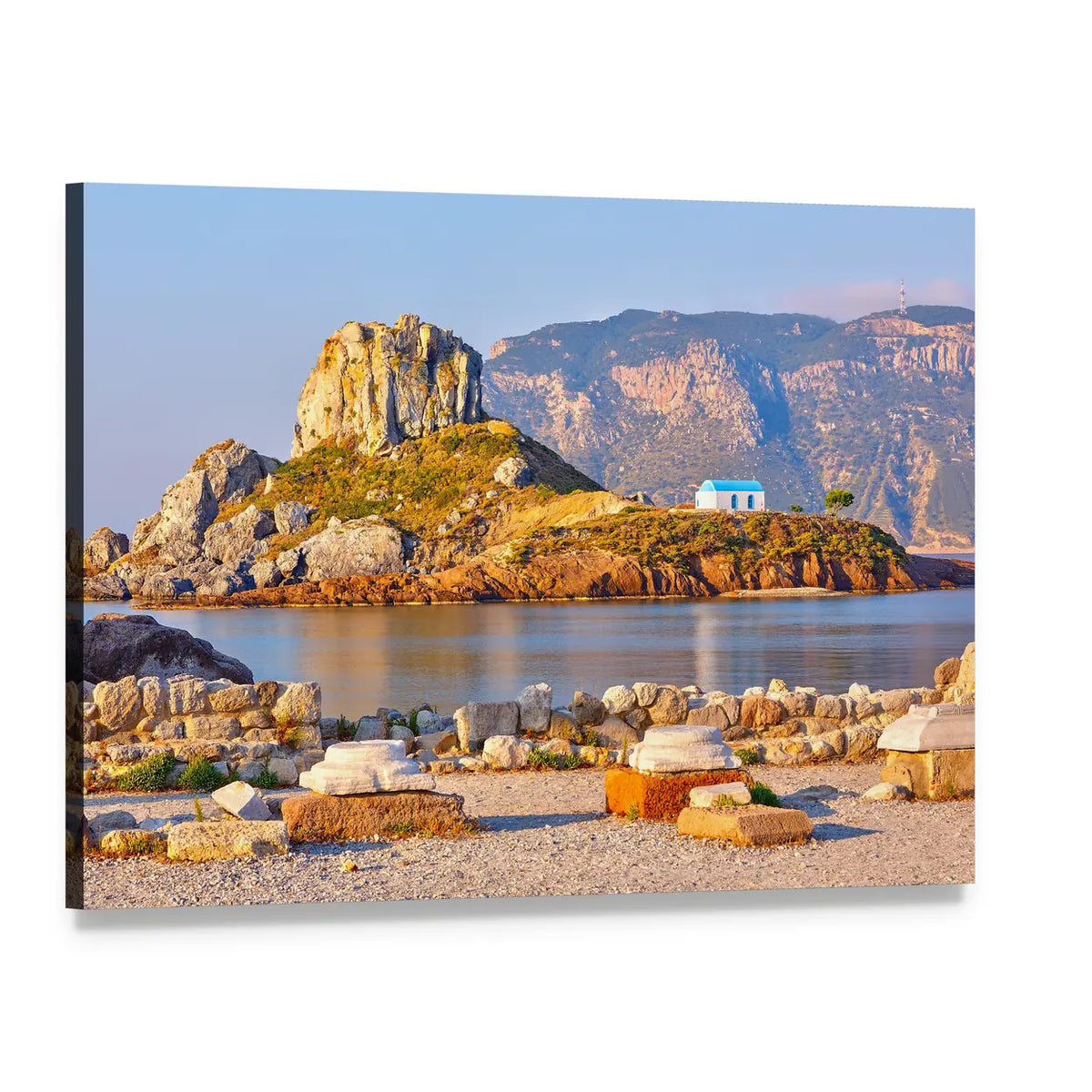 Little Island Kastri Canvas Wall Art, single panel gallery wrapped canvas, angled product view