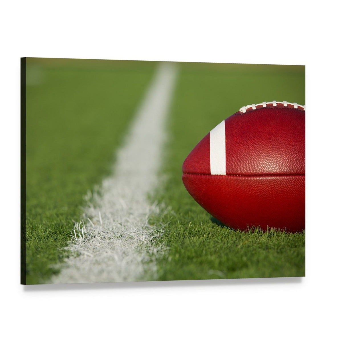 Usa Football Canvas Wall Art, single panel gallery wrapped canvas, angled product view