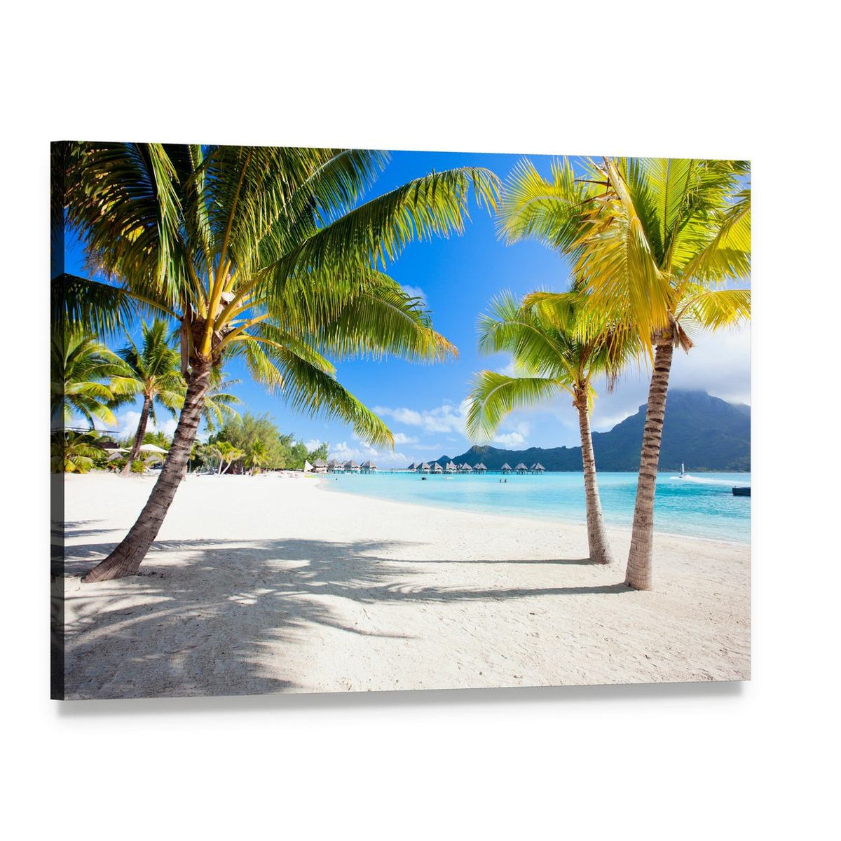 Otemanu Mountain on Bora Bora Canvas Wall Art, single panel gallery wrapped canvas, angled product view