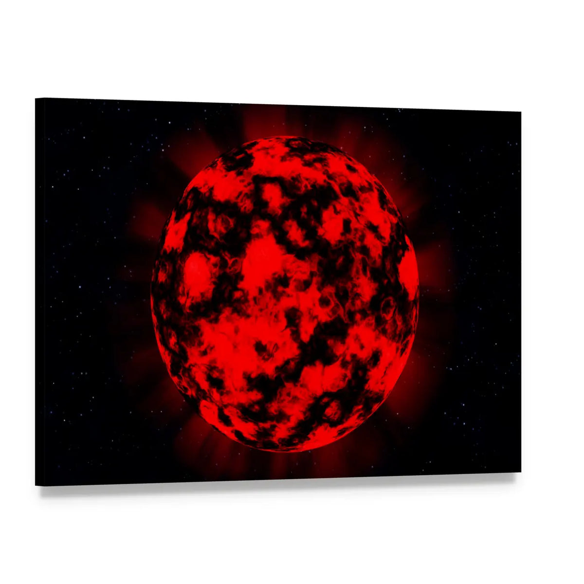 Deep Space Explosion Canvas Wall Art, single panel gallery wrapped canvas, angled product view