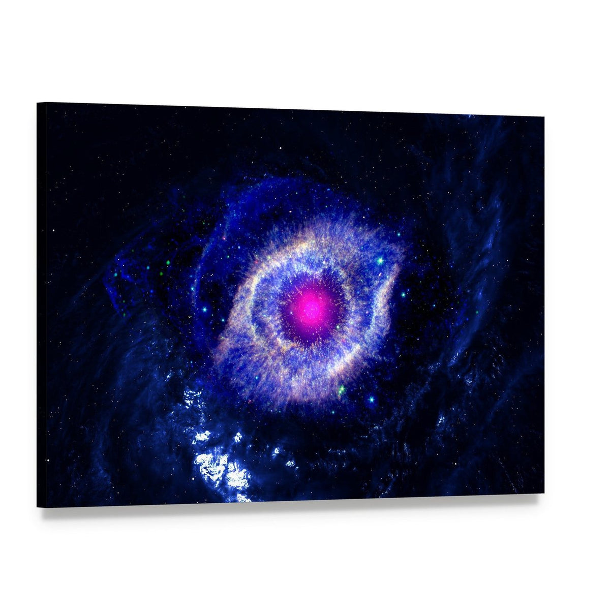The Eye of God Nebula Canvas Wall Art, single panel gallery wrapped canvas, angled product view