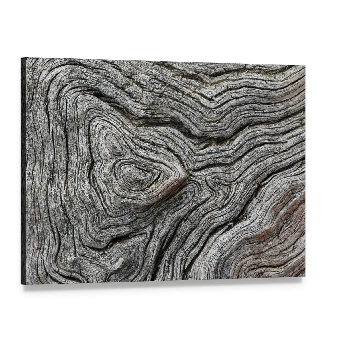 Weathered Wood Grain Macro Canvas Wall Art, single panel gallery wrapped canvas, angled product view