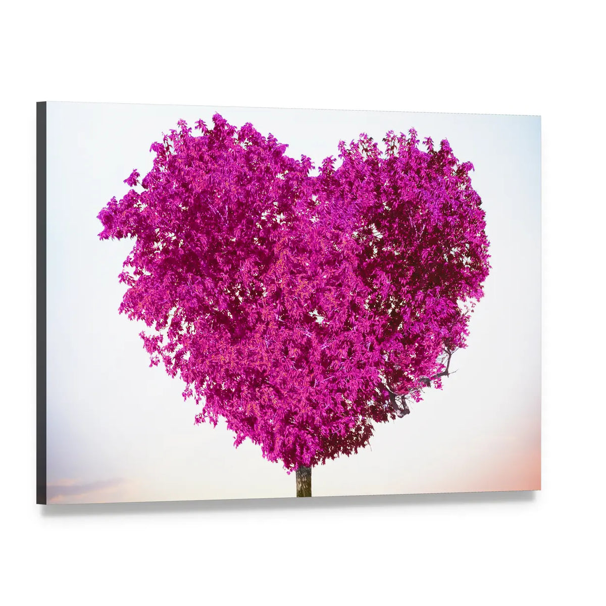 Tree of Love Canvas Wall Art, single panel gallery wrapped canvas, angled product view