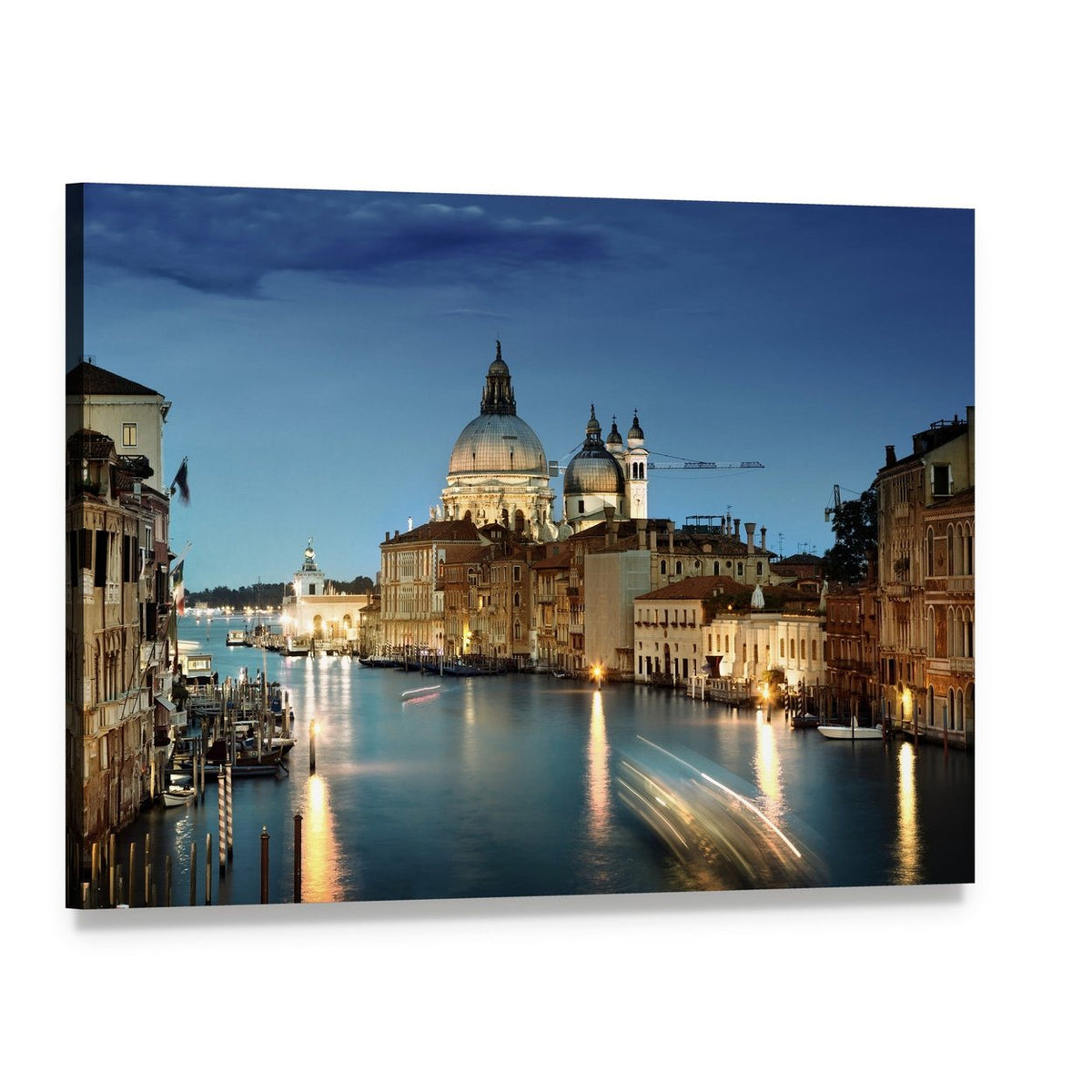 Basilica Di Santa Maria in Venice Canvas Wall Art, single panel gallery wrapped canvas, angled product view