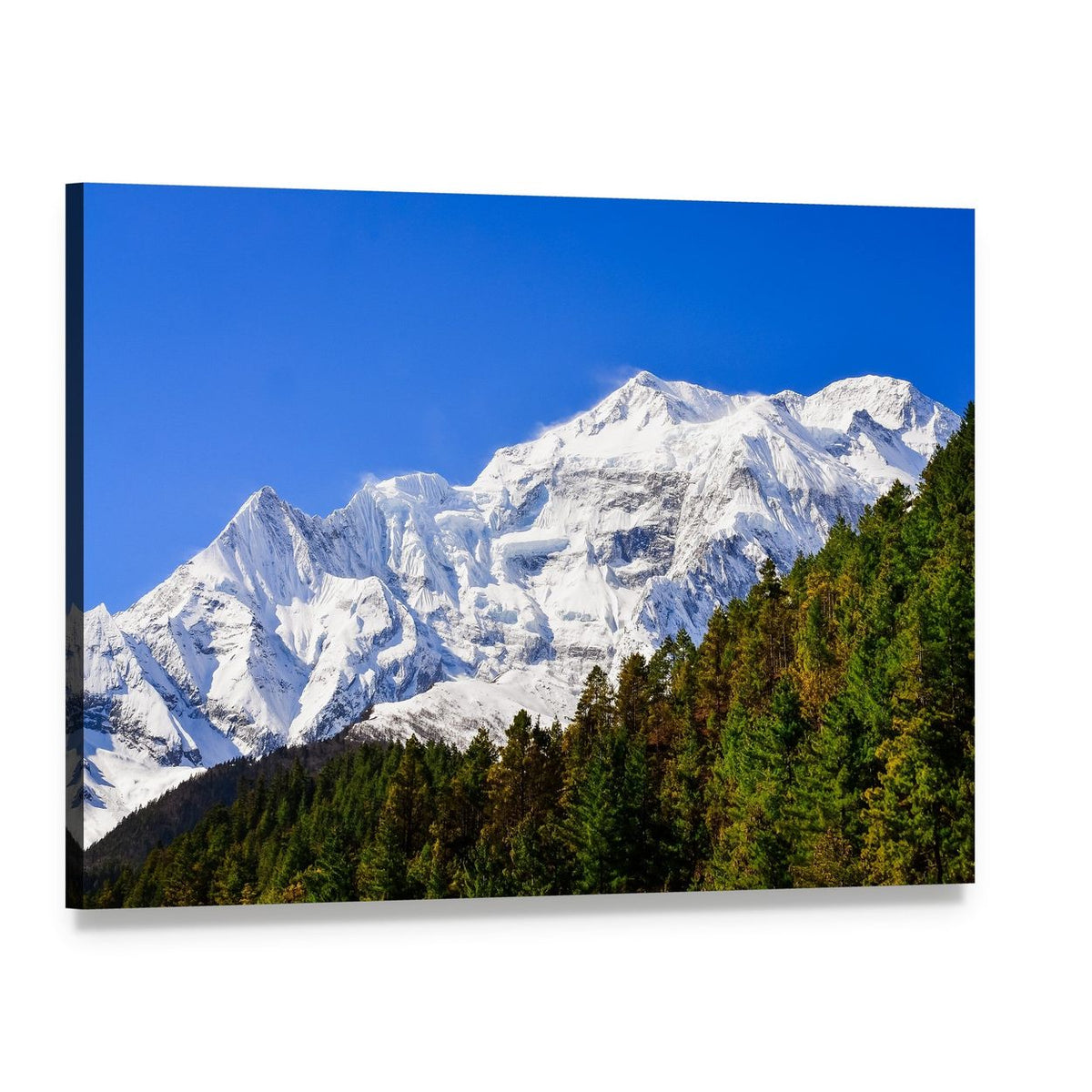 Himalayas Snow-capped Peak Canvas Wall Art, single panel gallery wrapped canvas, angled product view
