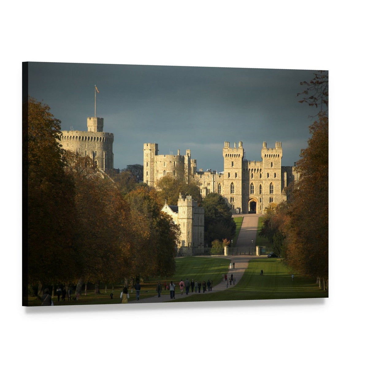 Windsor Castle Canvas Wall Art, single panel gallery wrapped canvas, angled product view