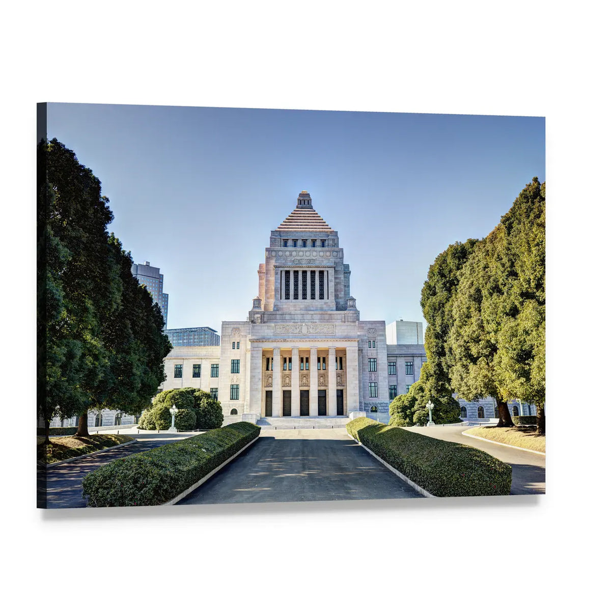 National Diet Building Japan Canvas Wall Art, single panel gallery wrapped canvas, angled product view