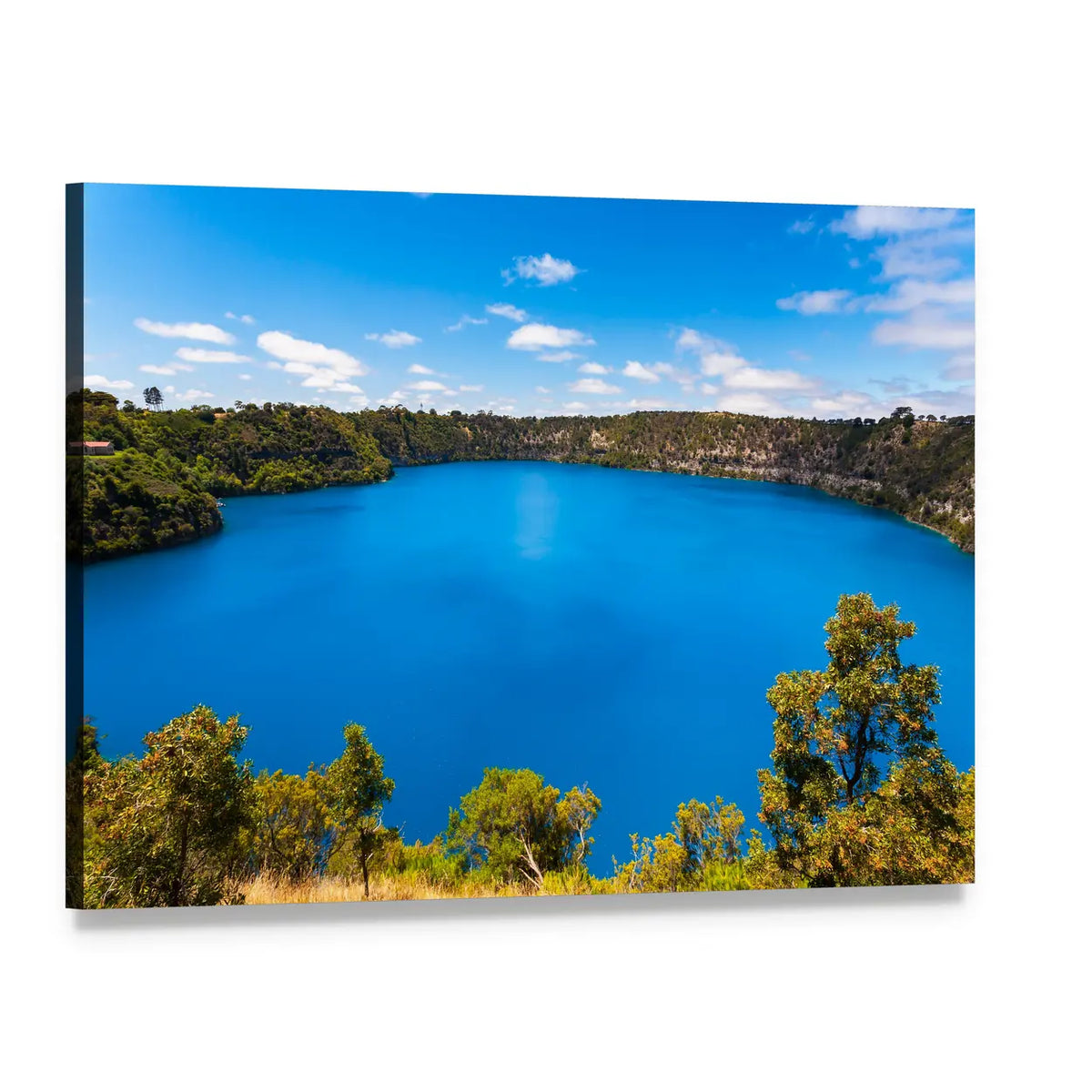 Blue Lake, Australia Canvas Wall Art, single panel gallery wrapped canvas, angled product view