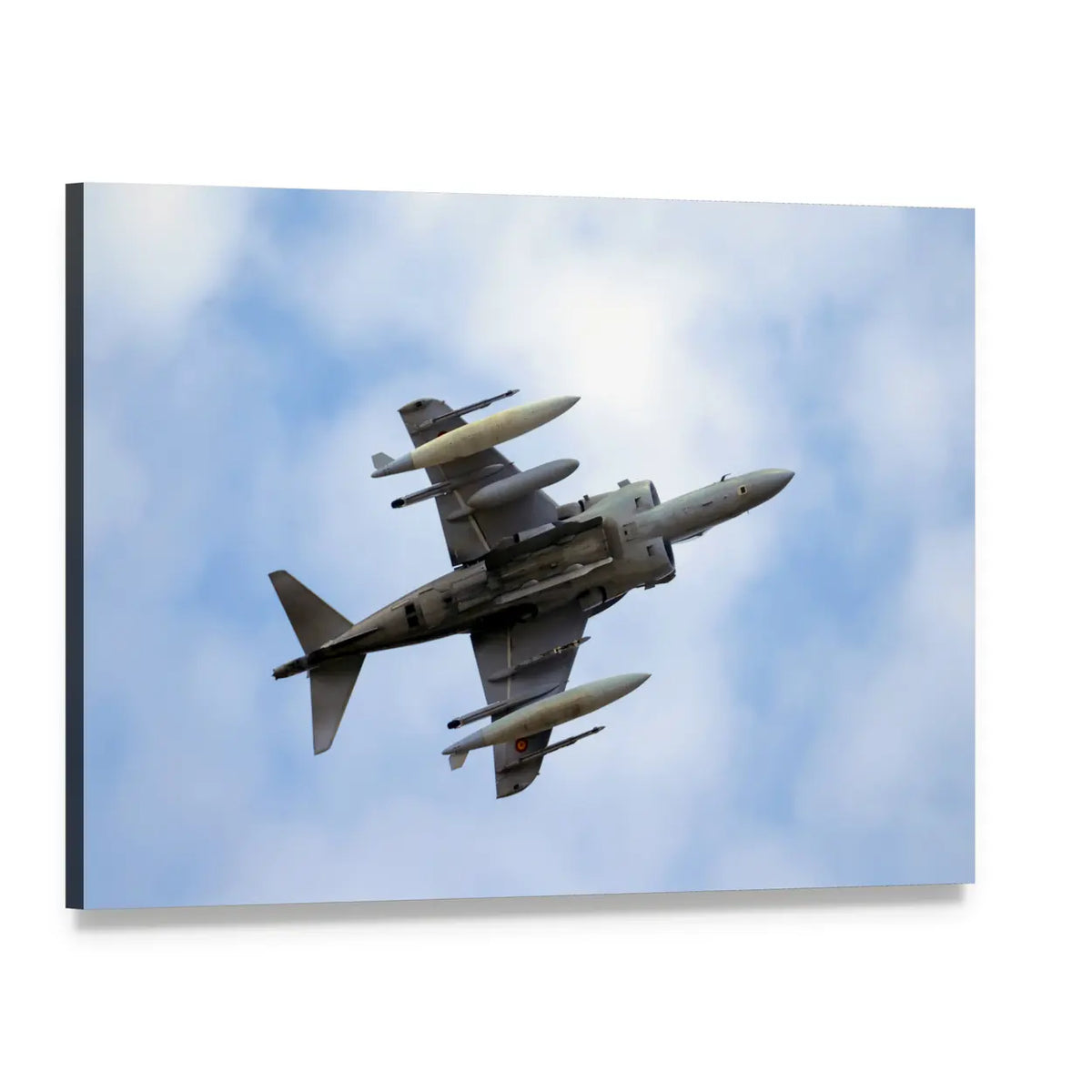 Harrier Ii Plus Military Jet Canvas Wall Art, single panel gallery wrapped canvas, angled product view