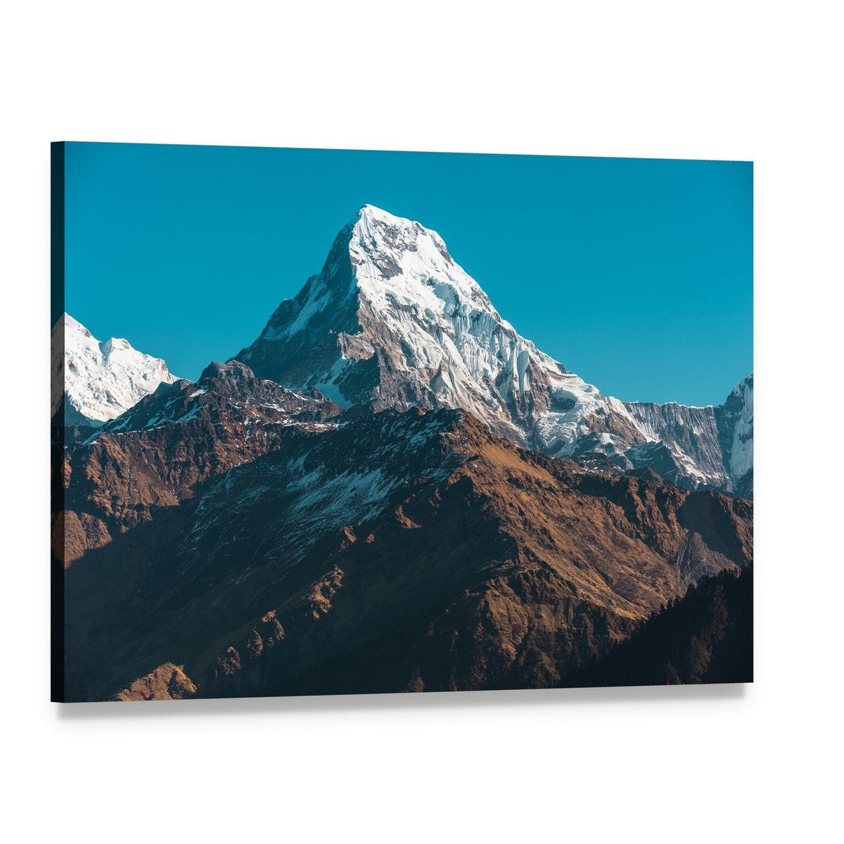Himalaya Mountains Nepal Canvas Wall Art, single panel gallery wrapped canvas, angled product view