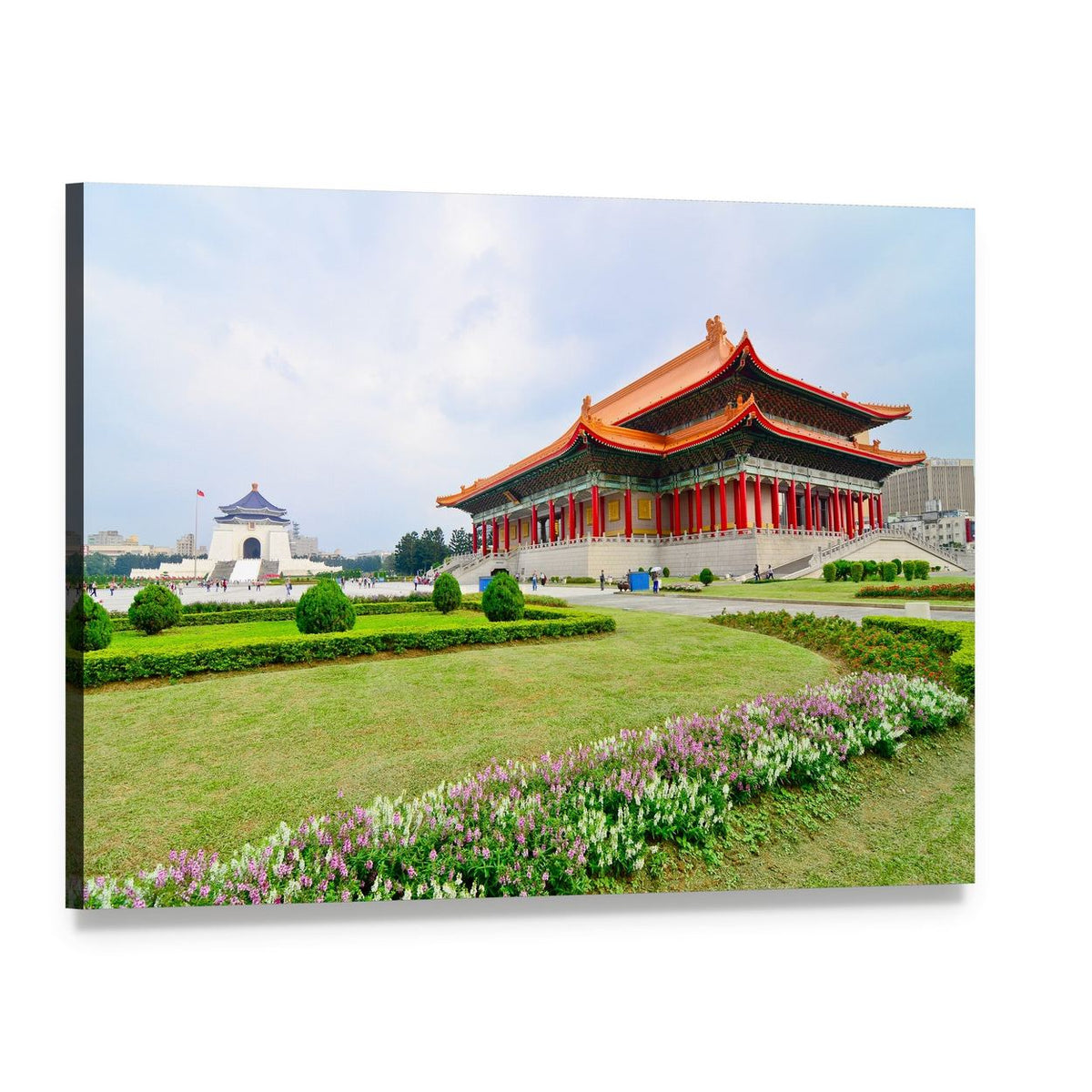 Majestic National Theater of Taiwan Canvas Wall Art, single panel gallery wrapped canvas, angled product view
