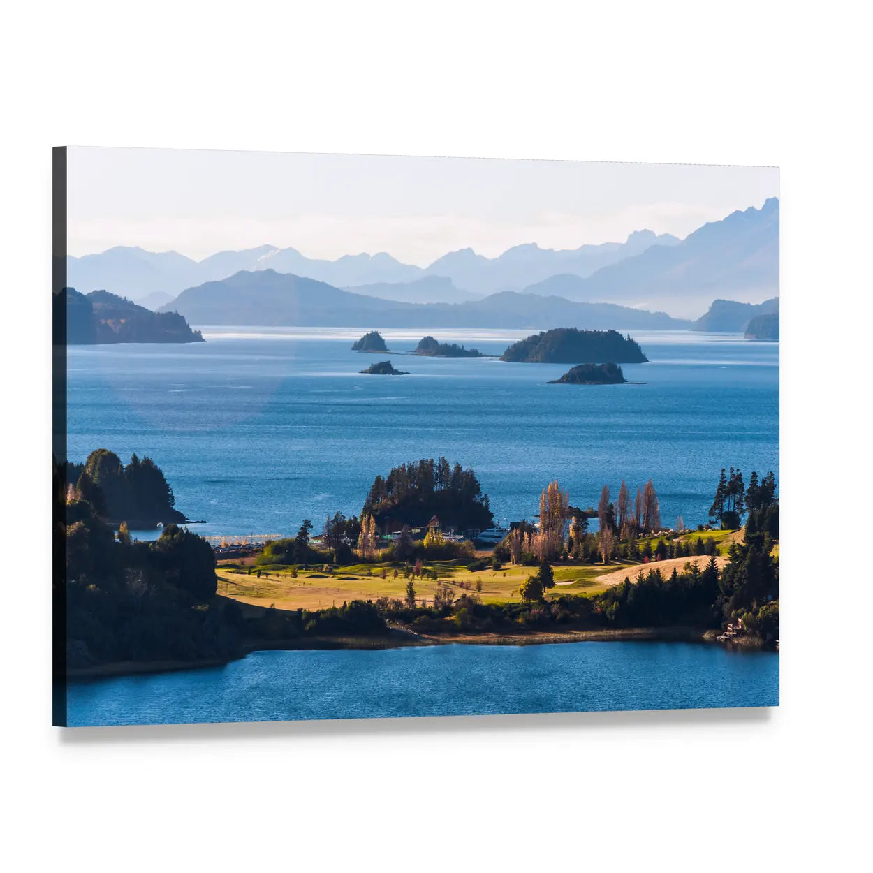 Nahuel Huapi Lake, Patagonia Canvas Wall Art, single panel gallery wrapped canvas, angled product view