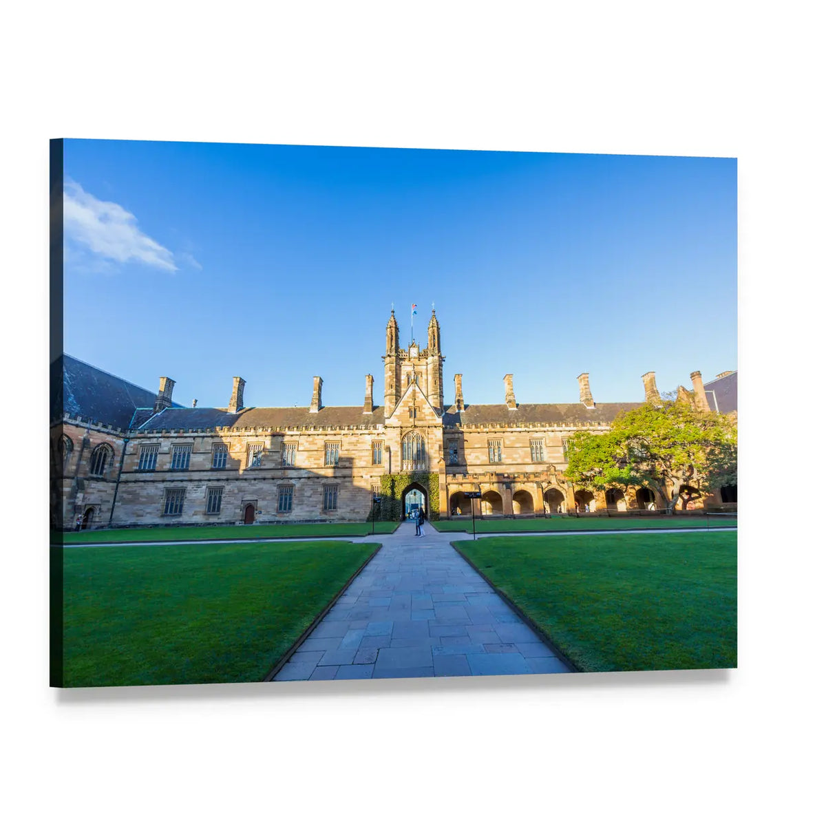 Quadrant Building in Sydney Canvas Wall Art, single panel gallery wrapped canvas, angled product view