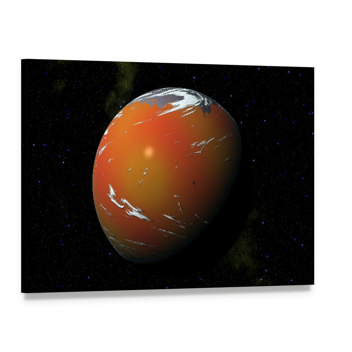 Bespin Gas Giant Planet Canvas Wall Art, single panel gallery wrapped canvas, angled product view