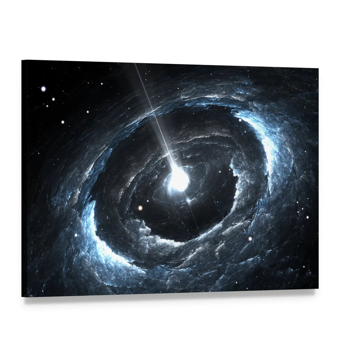 Highly Magnetized Rotating Neutron Star Canvas Wall Art, single panel gallery wrapped canvas, angled product view