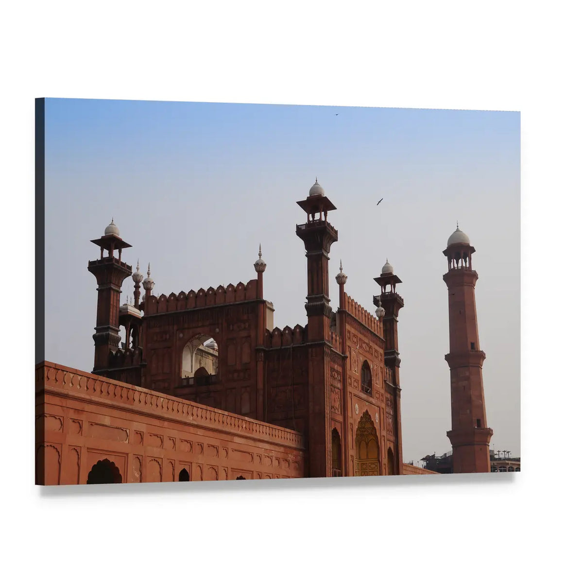 Red Mosque, Lahore Pakistan Canvas Wall Art, single panel gallery wrapped canvas, angled product view