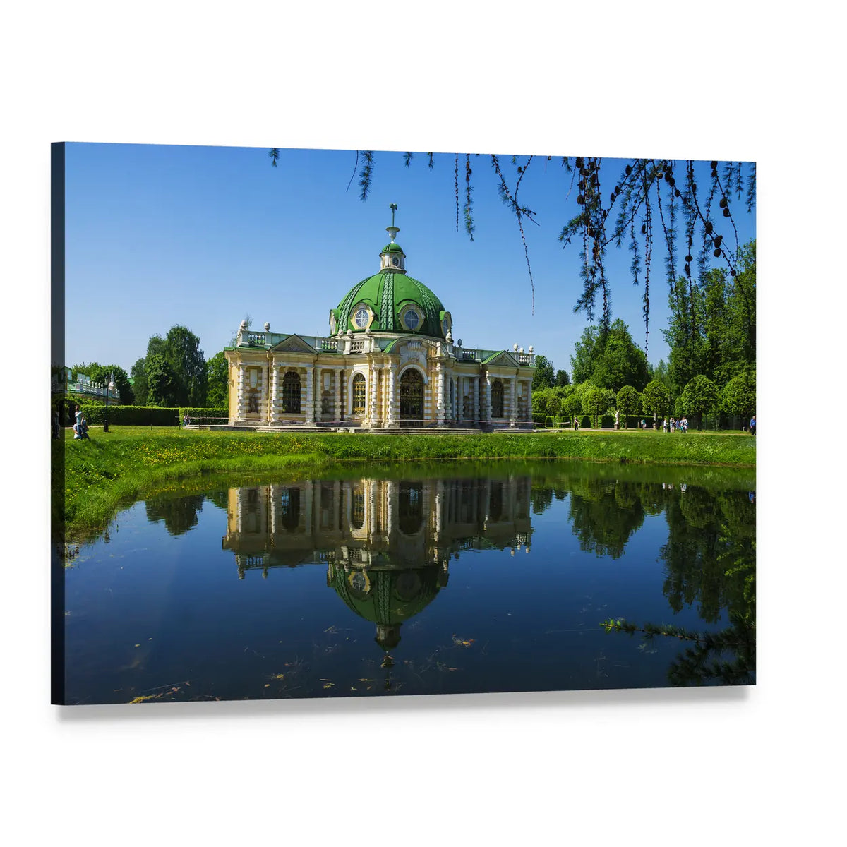 Kuskovo Museum Pavilion, Russia Canvas Wall Art, single panel gallery wrapped canvas, angled product view