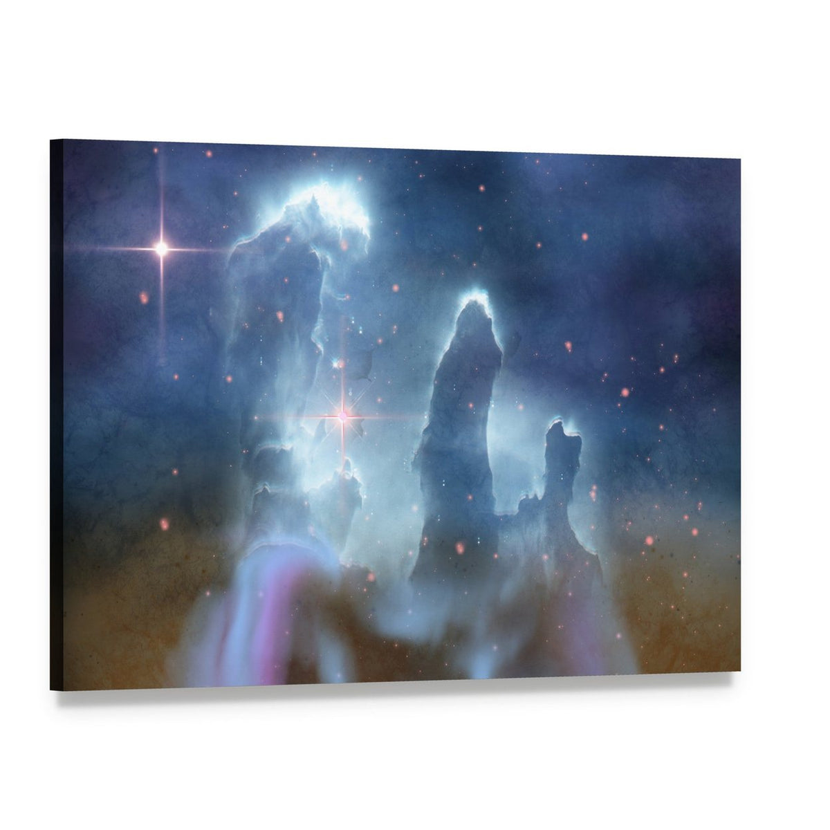 Pillars of Creation Canvas Wall Art, single panel gallery wrapped canvas, angled product view