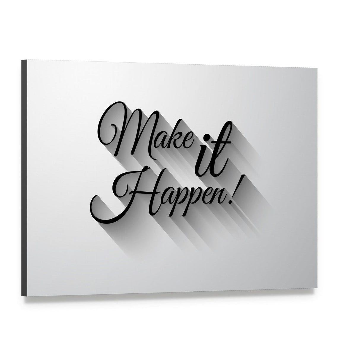 Make It Happen Quote Canvas Wall Art, single panel gallery wrapped canvas, angled product view