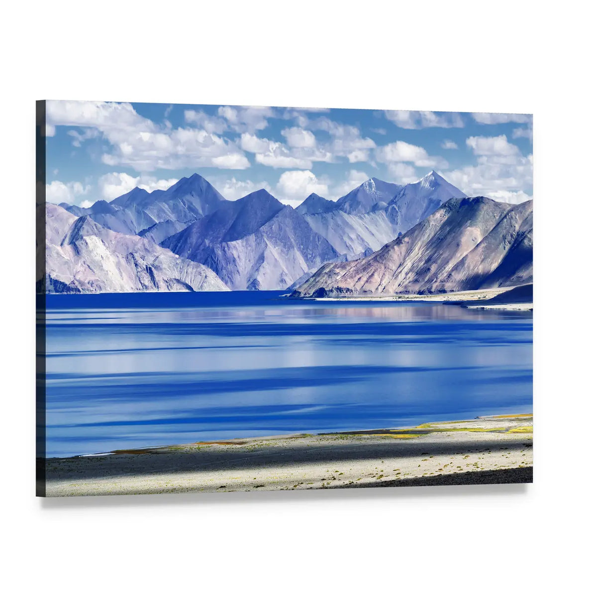 Alpine Lake in Ladakh Canvas Wall Art, single panel gallery wrapped canvas, angled product view