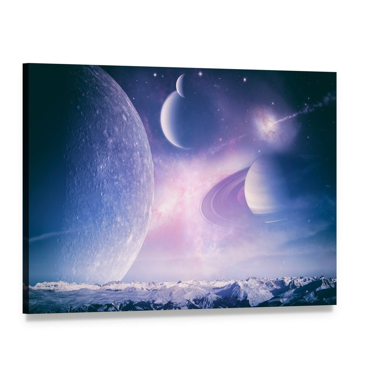 Abstract Fantasy Backgrounds Canvas Wall Art, single panel gallery wrapped canvas, angled product view